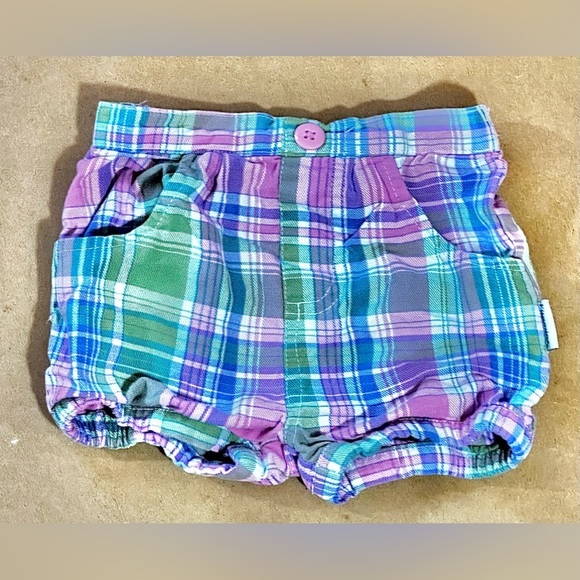 🔴6/$26🔴 Infant Girl’s Plaid Shorts - Picture 1 of 3